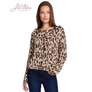 Tom Tailor Damesmode vest knit printed Leopard 1053387 Tom Tailor Damesmode vest knit printed Leopard 1053387